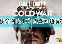 《使命召唤17》游戏问题解决