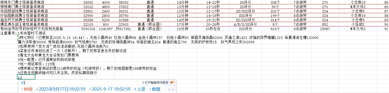 DNF重泉版本!搬砖2025收益图(又名搬砖百科全书收益最高排行表)3