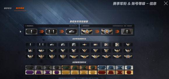 账号等级系统拓展_军衔系统调整_游戏军衔等级图片