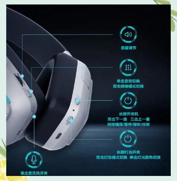 雷神HL505无线蓝牙游戏耳机_雷神游戏耳机_HL505黑橙电竞头戴式耳机