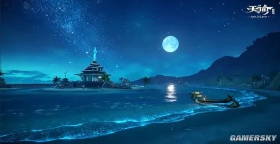 天谕手游 沉浸式体验 苏澜城 汐语湾_天谕游戏特色_天谕手游首测 夜景模式 点光源技术