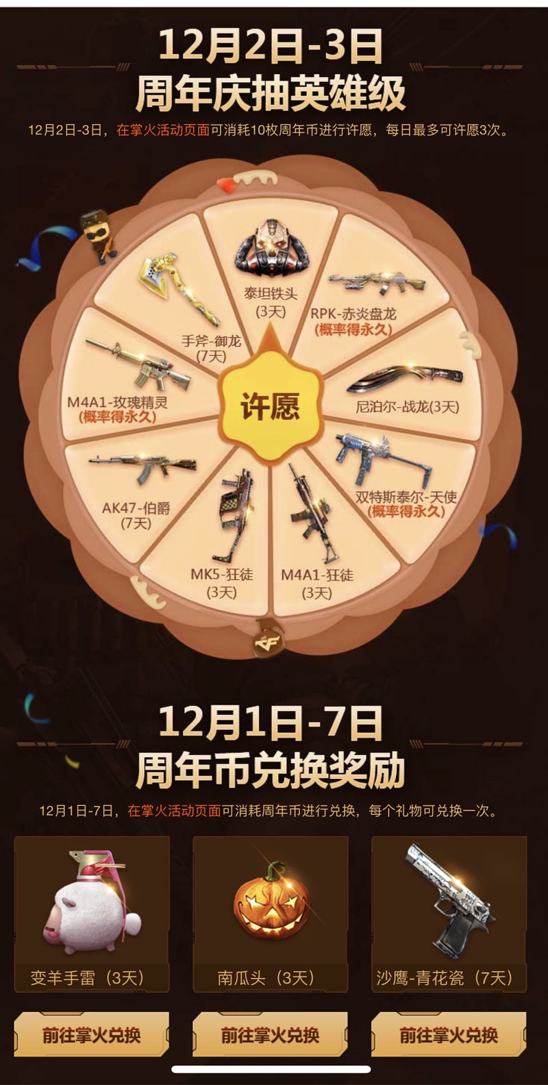 永久绝版套装免费领取_穿越火线免费领枪软件_CF手游双周年庆典福利