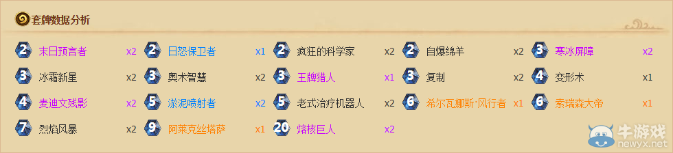 《炉石传说》欧服第一残影巨人冰法卡组