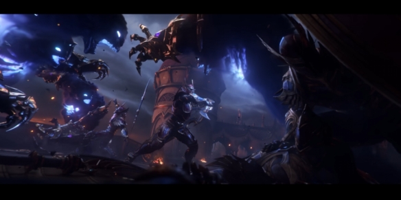 魔兽世界各个版本开场动画合集_魔兽世界至暗之夜CG 萨拉塔斯入侵奎尔萨拉斯 太阳井圣光对抗