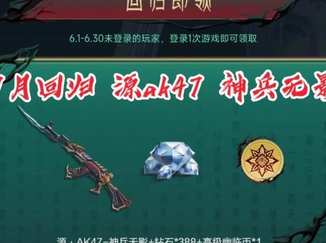 领取穿越火线武器软件_穿越火线手游回归奖励条件_连续离线天数触发机制