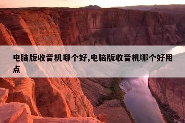 电脑版收音机哪个好,电脑版收音机哪个好用点