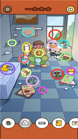 脑洞大侦探游戏特色_脑洞大侦探手机版游戏攻略_脑洞大作战点击蓝色按钮5次