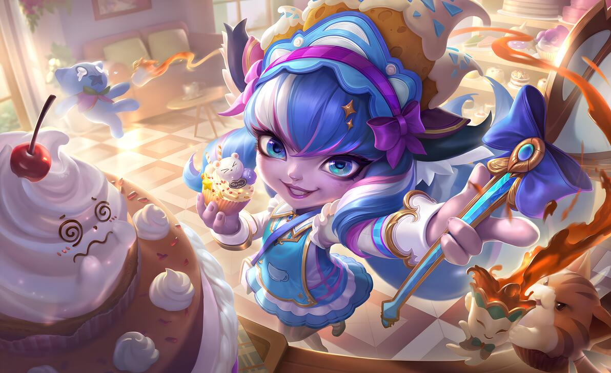 璐璐 糖果魔法 糖果灵魂代价_璐璐 梦幻幻觉 召唤小动物_lol仙灵女巫皮肤驯龙女巫