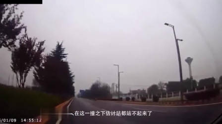 碰瓷党遇上女司机，别以为不敢撞你，男子当场被活活撞飞！