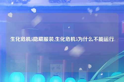 生化危机5隐藏服装,生化危机5为什么不能运行