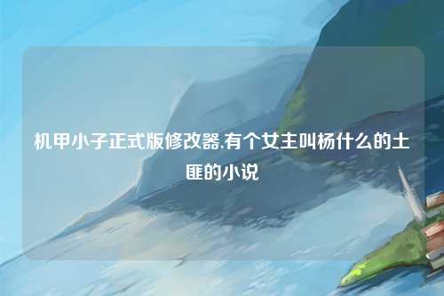 机甲小子正式版修改器,有个女主叫杨什么的土匪的小说