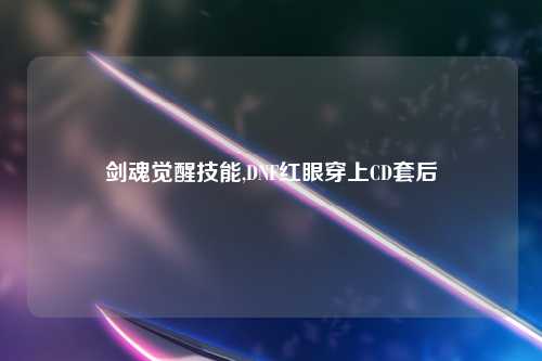 剑魂觉醒技能,DNF红眼穿上CD套后