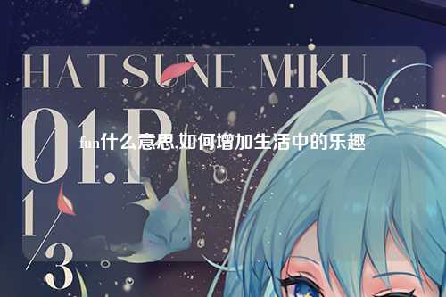 fun什么意思,如何增加生活中的乐趣